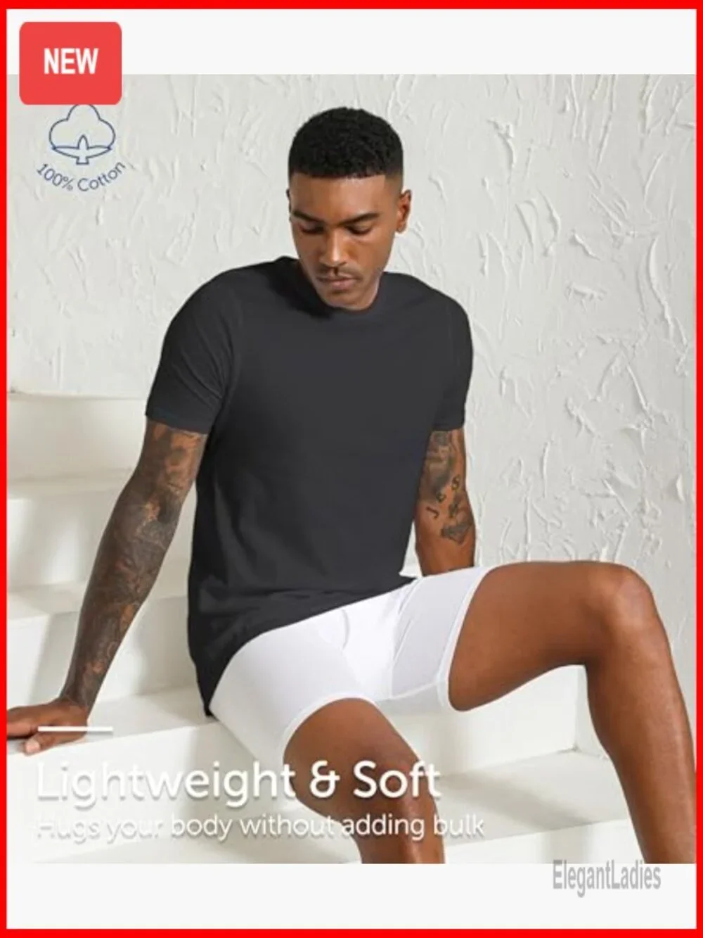 6-Pack Pure Cotton Crew Neck Undershirts, Tag-Free, OEKO-TEX Certified